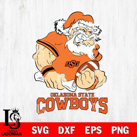 Oklahoma State Cowboys Santa Claus Angry Svg dxf eps png pdf file,NCAA svg,Digital Download,Cricut file