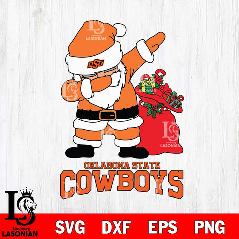 Oklahoma State Cowboys Santa Dabbing Christmas Svg dxf eps png pdf file,NCAA svg,Digital Download,Cricut file