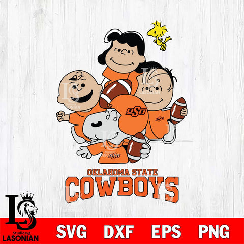 Oklahoma State Cowboys Snoopy Sport 4 Svg Eps Dxf Png File, Digital Download