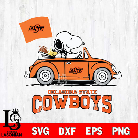 Oklahoma State Cowboys Snoopy Sport 5 Svg Eps Dxf Png File, Digital Download