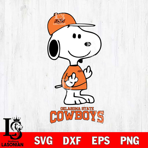 Oklahoma State Cowboys Snoopy Sport 8 Svg Eps Dxf Png File, Digital Download