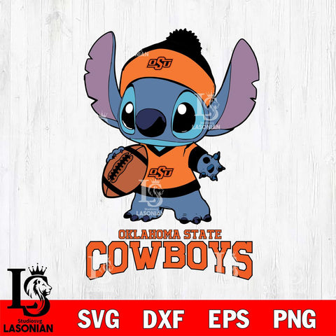 Oklahoma State Cowboys Stitch Disney, Svg Eps Dxf Png File, Digital Download