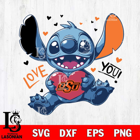 Oklahoma State Cowboys Stitch Love Svg Eps Dxf Png File, NCAA svg, Digital Download, Instant Download