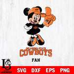 Oklahoma State Cowboys #1 Fan Minnie Mouse Svg Eps Dxf Png File, Digital Download, Instant Download