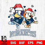 Old Dominion Monarchs Bluey Christmas NFL Svg Eps Dxf Png File, Digital Download