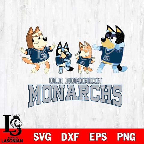 Old Dominion Monarchs Bluey Dance Squats Svg Eps Dxf Png File, Digital Download, Instant Download