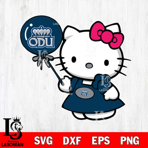 Old Dominion Monarchs Cute Hello Kitty 2 Svg Eps Dxf Png File, Digital Download, Instant Download