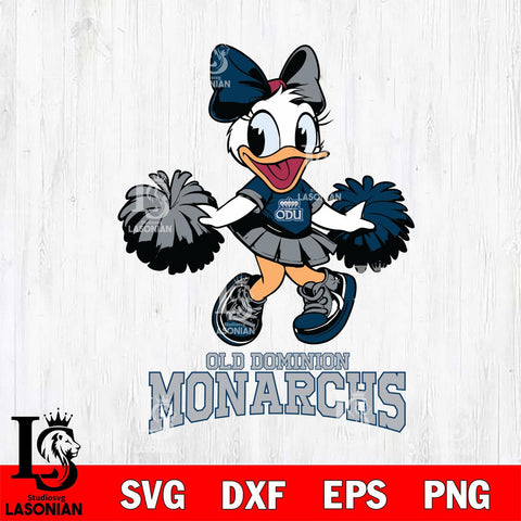 Old Dominion Monarchs Daisy Duck Cheerleader Disney, Svg Eps Dxf Png File, Digital Download