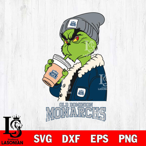 Old Dominion Monarchs Grinch Bougie Football Svg Eps Dxf Png File, Digital Download, Instant Download