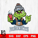 Old Dominion Monarchs Grinch with coffee Svg Eps Dxf Png File, Digital Download, Instant Download