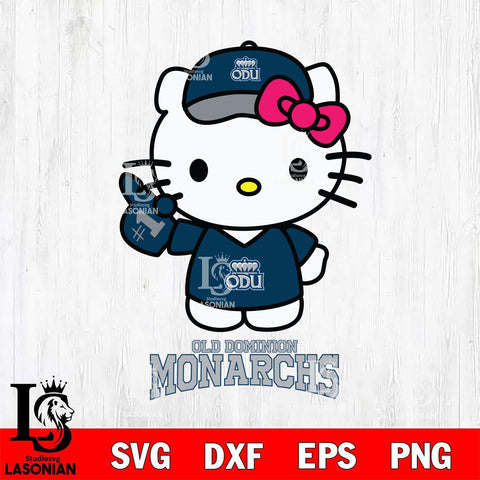 Old Dominion Monarchs Hello Kitty Best Fan Svg Eps Dxf Png File, Digital Download, Instant Download