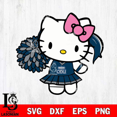 Old Dominion Monarchs Hello Kitty Cheerleader 12 Svg Eps Dxf Png File, Digital Download, Instant Download