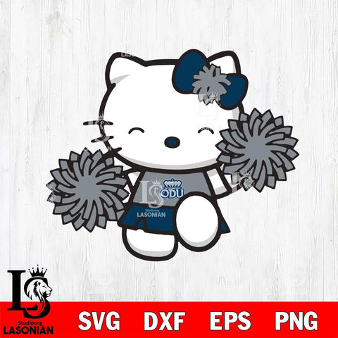 Old Dominion Monarchs Hello Kitty Cheerleader Svg Eps Dxf Png File, Digital Download, Instant Download