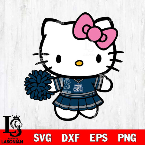 Old Dominion Monarchs Hello Kitty Cheerleader 8 Svg Eps Dxf Png File, Digital Download, Instant Download