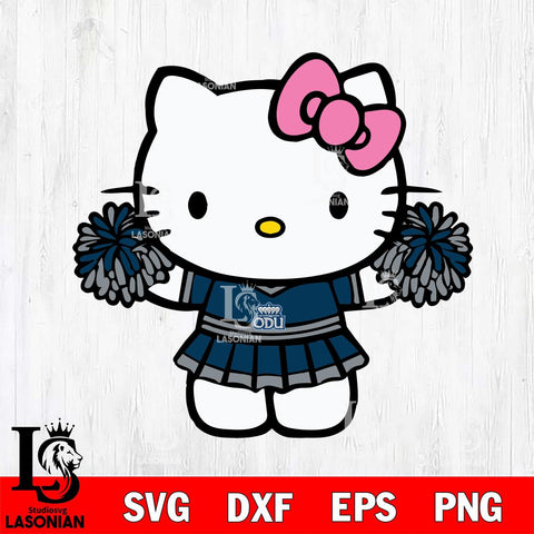 Old Dominion Monarchs Hello Kitty Cheerleader 9 Svg Eps Dxf Png File, Digital Download, Instant Download