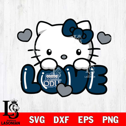 Old Dominion Monarchs Hello Kitty Love Svg Eps Dxf Png File, Digital Download, Instant Download