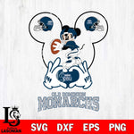 Old Dominion Monarchs Mickey Heart Rugby Svg Eps Dxf Png File, Digital Download ,Instant Download, Cricut File