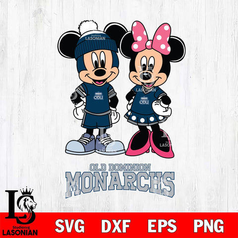 Old Dominion Monarchs Mickey Minnie Mouse Pink Svg Eps Dxf Png File, NCAA svg , File Cut , Digital Download , Instant Download, Cut Svg Files