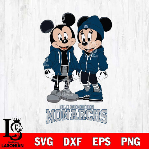 Old Dominion Monarchs Mickey Minnie Mouse Rugby Svg Eps Dxf Png File, NCAA svg , File Cut , Digital Download , Instant Download, Cut Svg Files