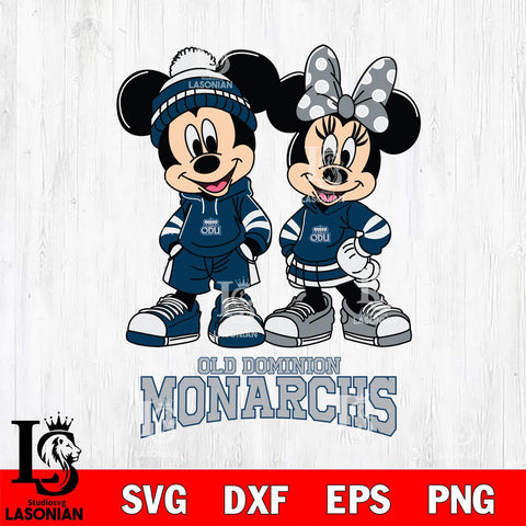 Old Dominion Monarchs Mickey Minnie Rugby Hoodie Svg Eps Dxf Png File, NCAA svg , File Cut , Digital Download , Instant Download, Cut Svg Files