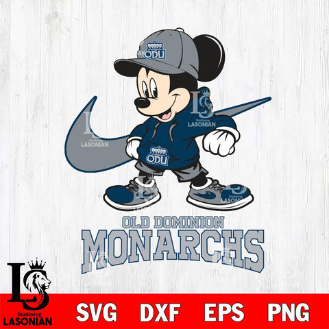 Old Dominion Monarchs Mickey Mouse NIKE, Svg Eps Dxf Png File, Digital Download