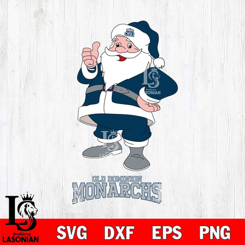 Old Dominion Monarchs Santa claus Svg dxf eps png pdf file,NCAA svg,Digital Download,Cricut file