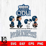 Old Dominion Monarchs Snoopy Sport 12 Svg Eps Dxf Png File, Digital Download