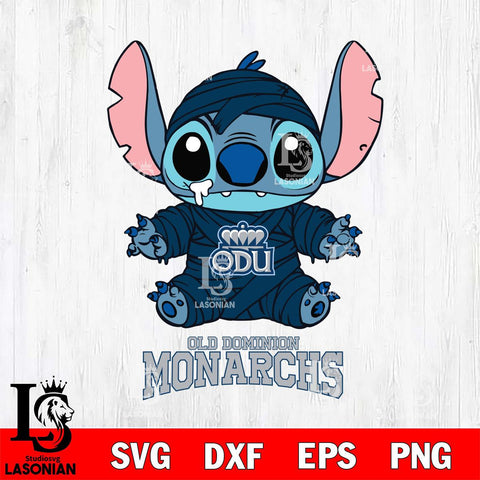 Old Dominion Monarchs Stitch Mummy Svg Eps Dxf Png File, NCAA svg, Digital Download, Instant Download