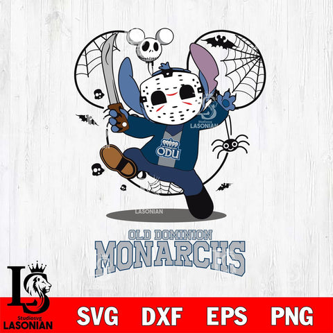 Old Dominion Monarchs Stitch jason voorhees Halloween Svg Eps Dxf Png File, Digital Download, Instant Download