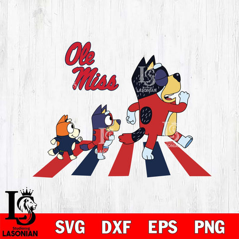 Ole Miss Rebels Bluey 6 Svg Eps Dxf Png File, Digital Download, Instant Download