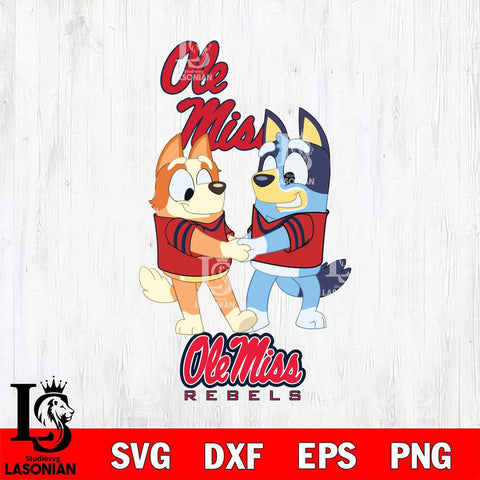 Ole Miss Rebels Bluey Chilli Dance Svg Eps Dxf Png File, Digital Download, Instant Download