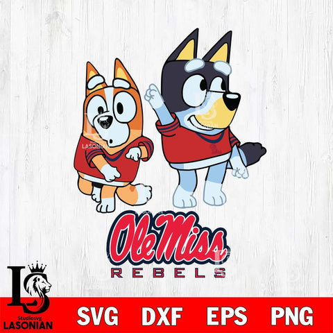 Ole Miss Rebels Bluey Chilli Mode Dance Svg Eps Dxf Png File, Digital Download, Instant Download