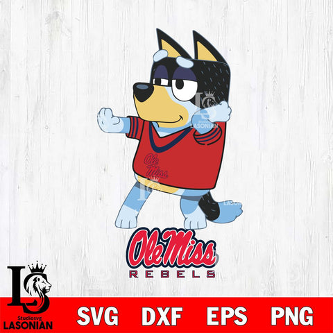 Ole Miss Rebels Bluey Dad Dance Svg Eps Dxf Png File, Digital Download, Instant Download