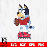 Ole Miss Rebels Bluey Football Sport Svg Eps Dxf Png File, Digital Download ,Instant Download, Cricut File