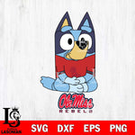 Ole Miss Rebels Bluey Styles Football Svg Eps Dxf Png File,NCAA Svg Files,Bluey svg ,Digital Download ,Instant Download, Cricut File