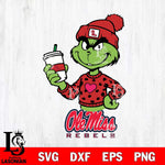 Ole Miss Rebels Boujee Grinch Heart Christmas Cut Files Cricut, Svg Dxf Eps Png file, Digital download , Silhouette