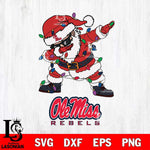 Ole Miss Rebels Dabbing Santa Claus Ugly Christmas Svg dxf eps png pdf file,NCAA svg,Digital Download,Cricut file