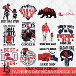 Ole Miss Rebels Fathers Day NCAA Bundle 12 Svg Eps Dxf Png File, Digital Download, Instant Download