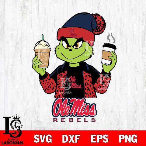 Ole Miss Rebels Grinch 2 coffee Svg Eps Dxf Png File, Digital Download, Instant Download