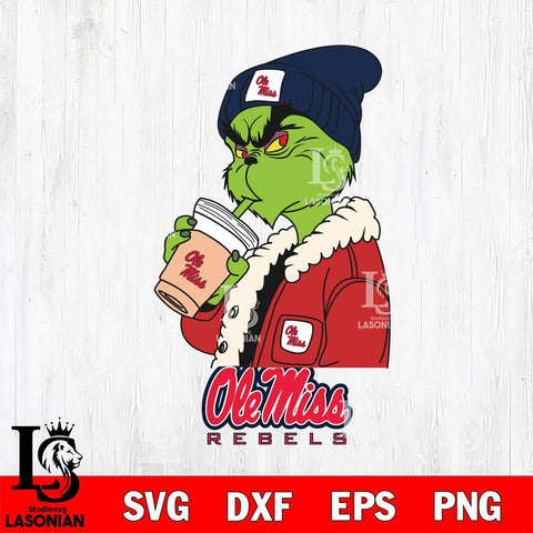 Ole Miss Rebels Grinch Bougie Football Svg Eps Dxf Png File, Digital Download, Instant Download