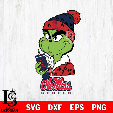 Ole Miss Rebels Grinch Bougie Leopard Svg Eps Dxf Png File, Digital Download, Instant Download