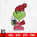 Ole Miss Rebels Grinch Cofffe Christmas Cut Files Cricut, Svg Dxf Eps Png file, Digital download , Silhouette