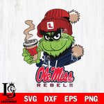 Ole Miss Rebels Grinch Cofffe Hoodie Cut Files Cricut, Svg Dxf Eps Png file, Digital download , Silhouette