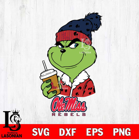 Ole Miss Rebels Grinch hat Svg Eps Dxf Png File, Digital Download, Instant Download