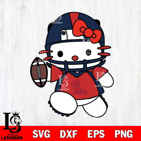 Ole Miss Rebels Hello Kitty sport 11 Svg Eps Dxf Png File, NCAA svg, Digital Download, Instant Download