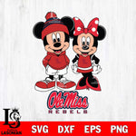 Ole Miss Rebels Mickey Minnie Mouse Cute Football Svg Eps Dxf Png File, NCAA svg , File Cut , Digital Download , Instant Download, Cut Svg Files