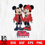 Ole Miss Rebels Mickey Minnie Mouse Rugby Svg Eps Dxf Png File, NCAA svg , File Cut , Digital Download , Instant Download, Cut Svg Files