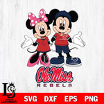 Ole Miss Rebels Mickey Minnie Mouse Sport Svg Eps Dxf Png File, NCAA svg , File Cut , Digital Download , Instant Download, Cut Svg Files