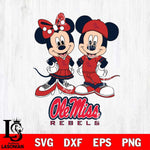 Ole Miss Rebels Mickey Minnie Mouse rugby ball Svg Eps Dxf Png File, NCAA svg , File Cut , Digital Download , Instant Download, Cut Svg Files