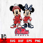 Ole Miss Rebels Mickey Minnie Rugby Hoodie Svg Eps Dxf Png File, NCAA svg , File Cut , Digital Download , Instant Download, Cut Svg Files